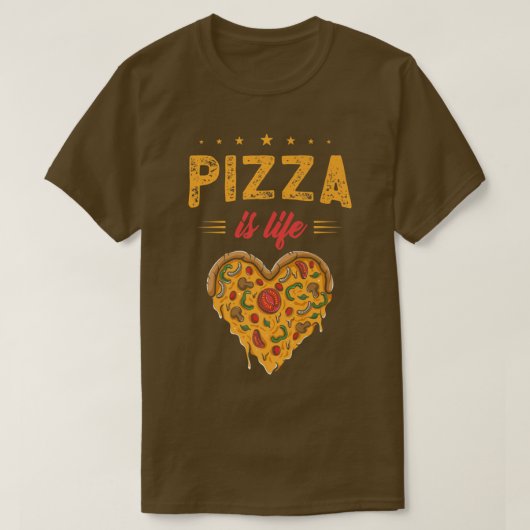 Pizza Lover und Pizza Fitness für Pizza ist Life P T-Shirt (Design vorne)