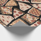Pizza Lovers Gift Wrap - Pizza der Welt Geschenkpapier (Ecke)