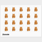 Pizza-Loving Cat Sticker - Funny Kawaii Feinschmec (Blatt)
