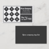 Pizza-Loyalitäts-Visitenkarte Treuekarte (Vorne/Hinten)