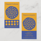 Pizza Loyalty Business Card Briefmarke Card Treuekarte (Vorne/Hinten)