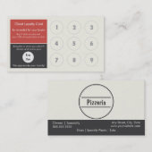 Pizza Loyalty Business Card Stamp Card Treuekarte (Vorne/Hinten)