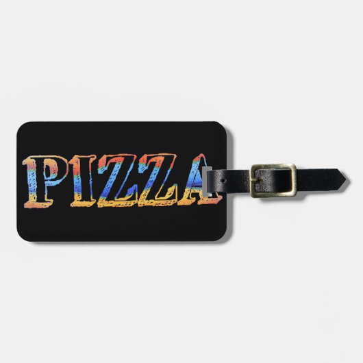 Pizza Luggage Tag Gepäckanhänger (Vorderseite horizontal)