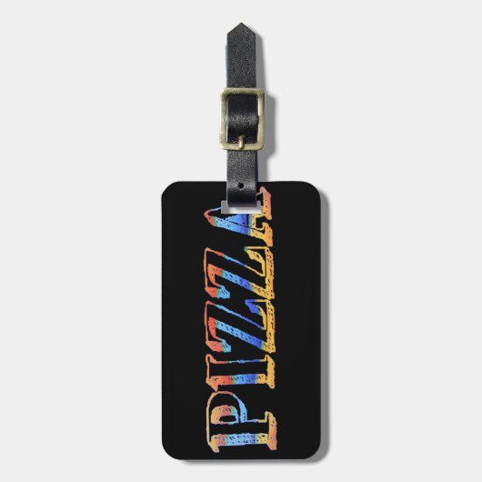 Pizza Luggage Tag Gepäckanhänger (Vorderseite vertikal)