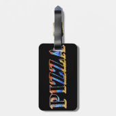 Pizza Luggage Tag Gepäckanhänger (Rückseite vertikal)