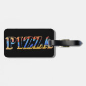 Pizza Luggage Tag Gepäckanhänger (Rückseite horizontal)