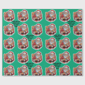 Pizza lustig Weihnachten bearbeitet WRAP Geschenkpapier (Flach)