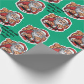 Pizza lustig Weihnachten bearbeitet WRAP Geschenkpapier (Ecke)