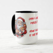 Pizza lustige Weihnachts-Tasse bearbeitet Tasse (Vorderseite Links)