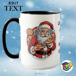 Pizza lustige Weihnachts-Tasse bearbeitet Tasse