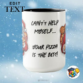 Pizza lustige Weihnachts-Tasse bearbeitet Tasse