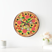 PIZZA lustiger WALL CLOCK Große Wanduhr (Zuhause)