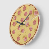 PIZZA lustiger WALL CLOCK Große Wanduhr (Winkel)