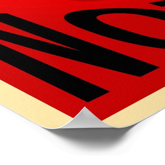 Pizza machen, nicht Krieg, Poster (Ecke)