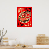 Pizza machen, nicht Krieg, Poster (Küche)