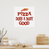 Pizza macht gut poster (Küche)