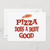 Pizza macht gut postkarte (Vorne/Hinten)