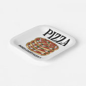 Pizza macht jede Stunde ein Pizza-Party Pappteller (Gewinkelt)
