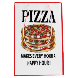 Pizza macht jede Stunde eine glückliche Stunde Piz Mittlere Geschenktüte