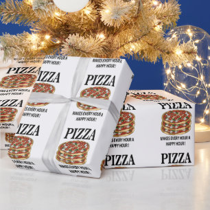 Pizza Macht Jede Stunde Zu Einer Glücklichen Stund Geschenkpapier
