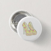 Pizza-Mädchen-Heels-//-Standard, 2 ¼ Zoll-runder Button (Vorne & Hinten)