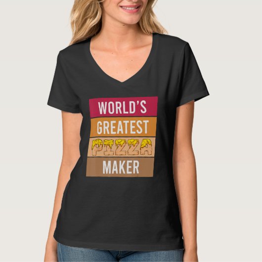 Pizza Maker der Welt - Funny Koch Pizza Ba T-Shirt (Vorderseite)