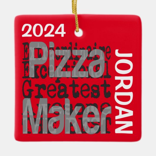 Pizza Maker Extraordinaire CUSTOM Keramikornament (Vorderseite)