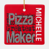 Pizza Maker Extraordinaire CUSTOM Keramikornament (Rückseite)