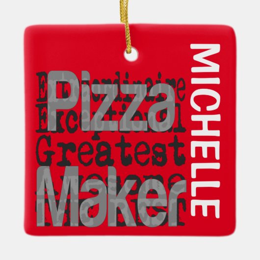 Pizza Maker Extraordinaire CUSTOM Keramikornament (Vorderseite)