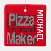 Pizza Maker Extraordinaire CUSTOM Keramikornament (Rückseite)