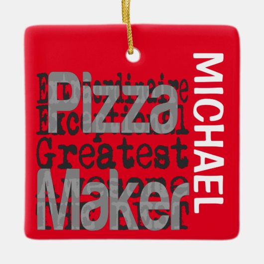 Pizza Maker Extraordinaire CUSTOM Keramikornament (Vorderseite)