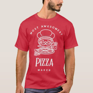Pizza Maker Pizzeria Koch Cheesy Fast Food T - Shi T-Shirt
