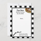 Pizza Making Geburtstagsparty Einladung (Rückseite)