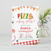 Pizza Making Party Geburtstag Einladung (Stehend Vorderseite)