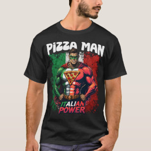 Pizza Man Italian SuperHero T-Shirt