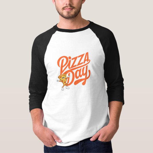 Pizza Man mit Pizza Day T-Shirt (Vorderseite)