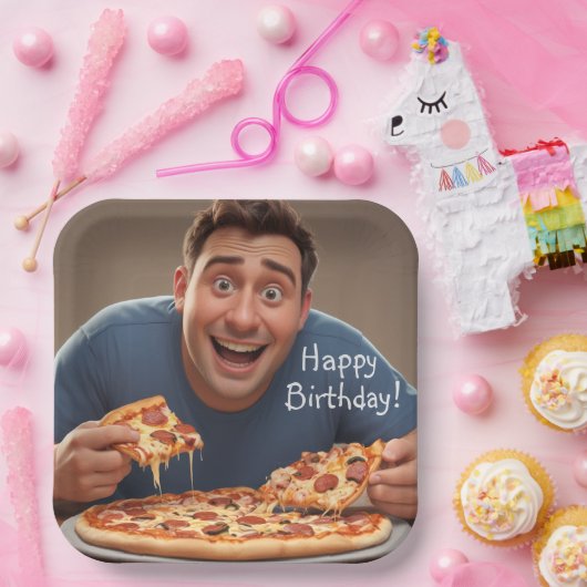 Pizza Man Pappteller (Party)