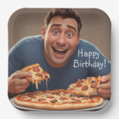 Pizza Man Pappteller (Vorderseite)