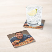 Pizza Man Rechteckiger Pappuntersetzer (Vor Ort)