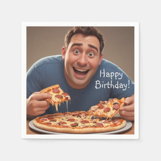 Pizza Man Serviette (Vorderseite)