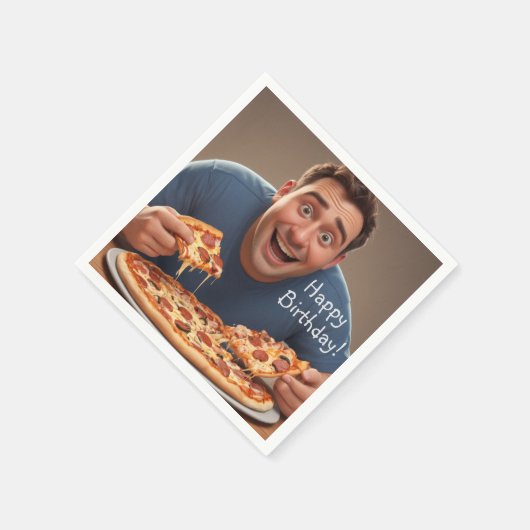 Pizza Man Serviette (Ecke)