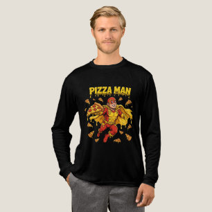 Pizza Man Superheld Lustiges Pizza-Liebhaber T-Shi Tri-Blend Shirt