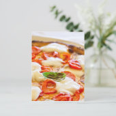 Pizza Margherita Postkarte (Stehend Vorderseite)