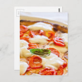 Pizza Margherita Postkarte (Vorne/Hinten)