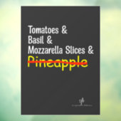 Pizza Margherita W/O Ananas Fensteraufkleber (Blatt 3)