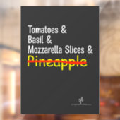 Pizza Margherita W/O Ananas Fensteraufkleber (Blatt 2)