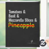 Pizza Margherita W/O Ananas Fensteraufkleber (Zuhause)