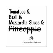 Pizza Margherita W/O Ananas Gummistempel (Prägung)