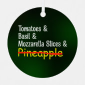 Pizza Margherita W/O Ananas Ornament Aus Metall (Vorderseite)