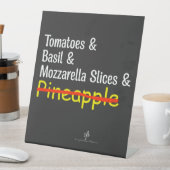 Pizza Margherita W/O Ananas Sockelschild (In Situ)